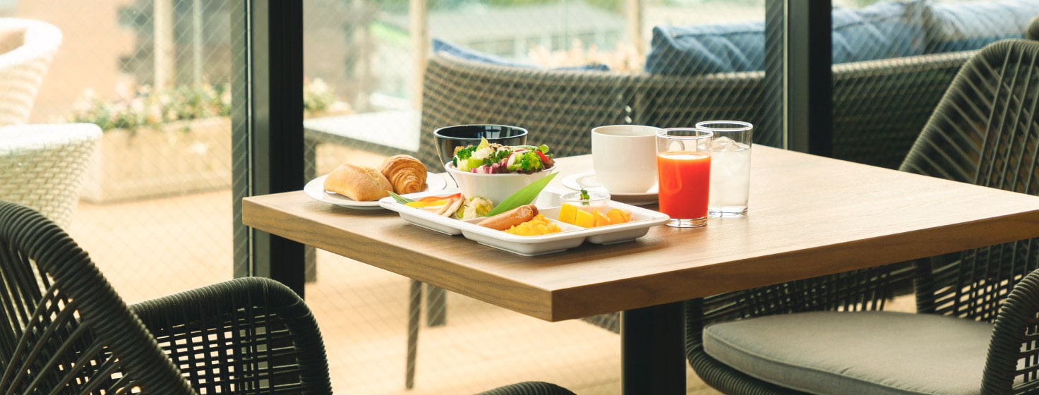 朝からバランスのとれた食事を採れる朝食ビュッフェ