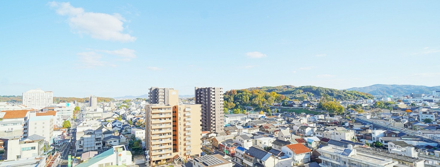 テラス席からの街並み